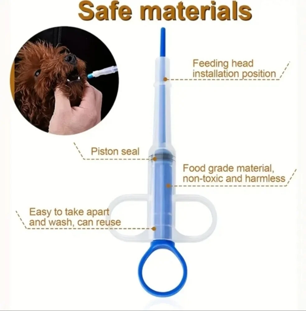 Animal Feeding Kit/Pill Shooter‎ For Animal's Medication Blue NWT